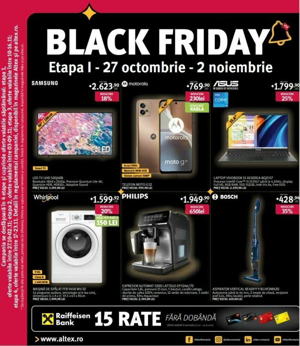 Catalog ALTEX Black Friday - 27 Octombrie 2022 - 02 Noiembrie 2022