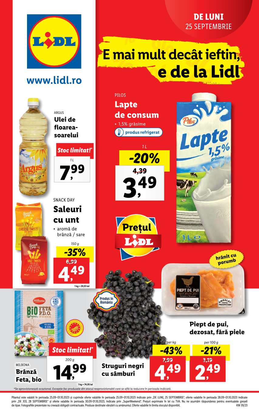 Catalog LIDL 25 Septembrie 2023 - 01 Octombrie 2023