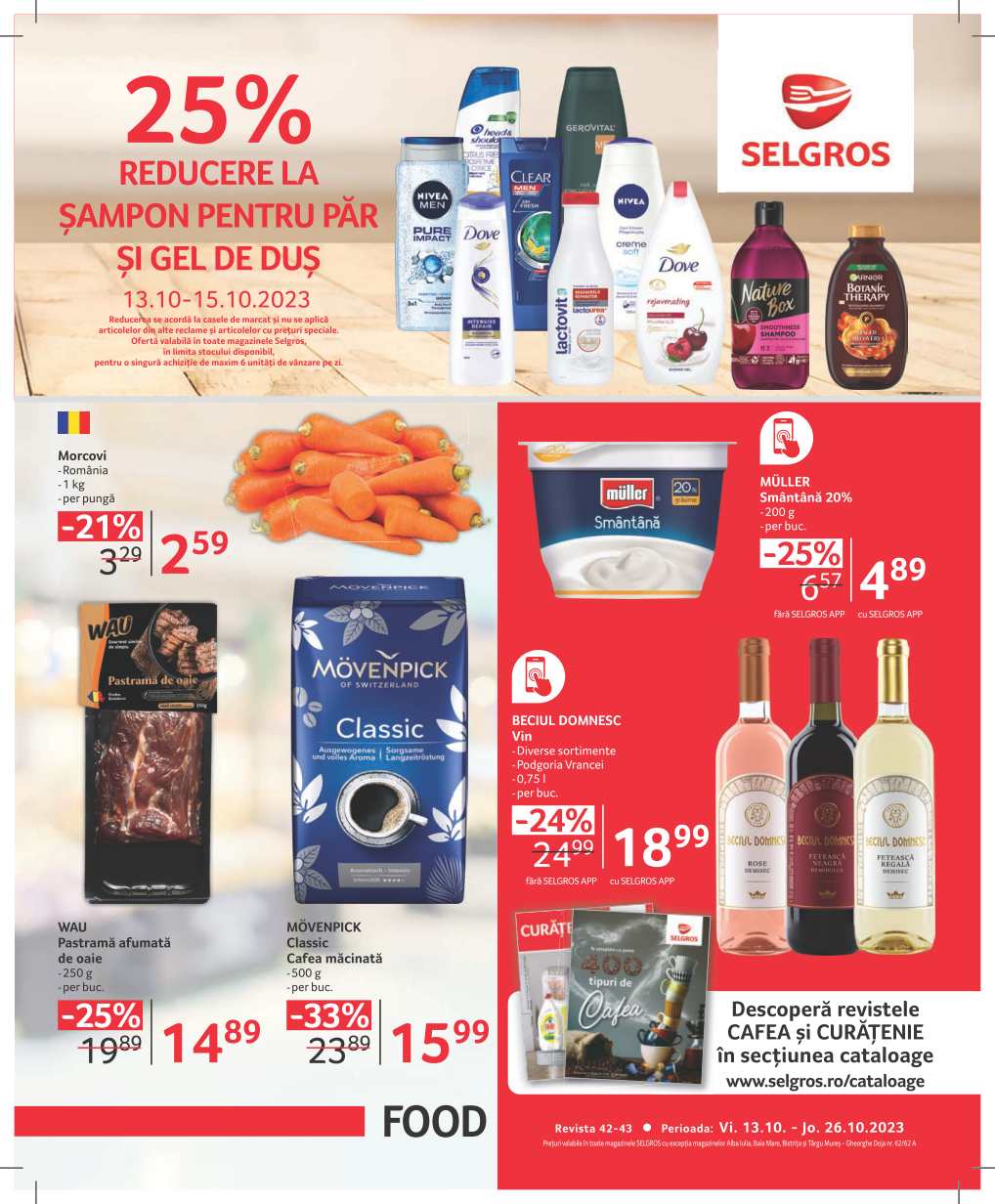 Catalog SELGROS 13 Octombrie 2023 - 26 Octombrie 2023 - Food