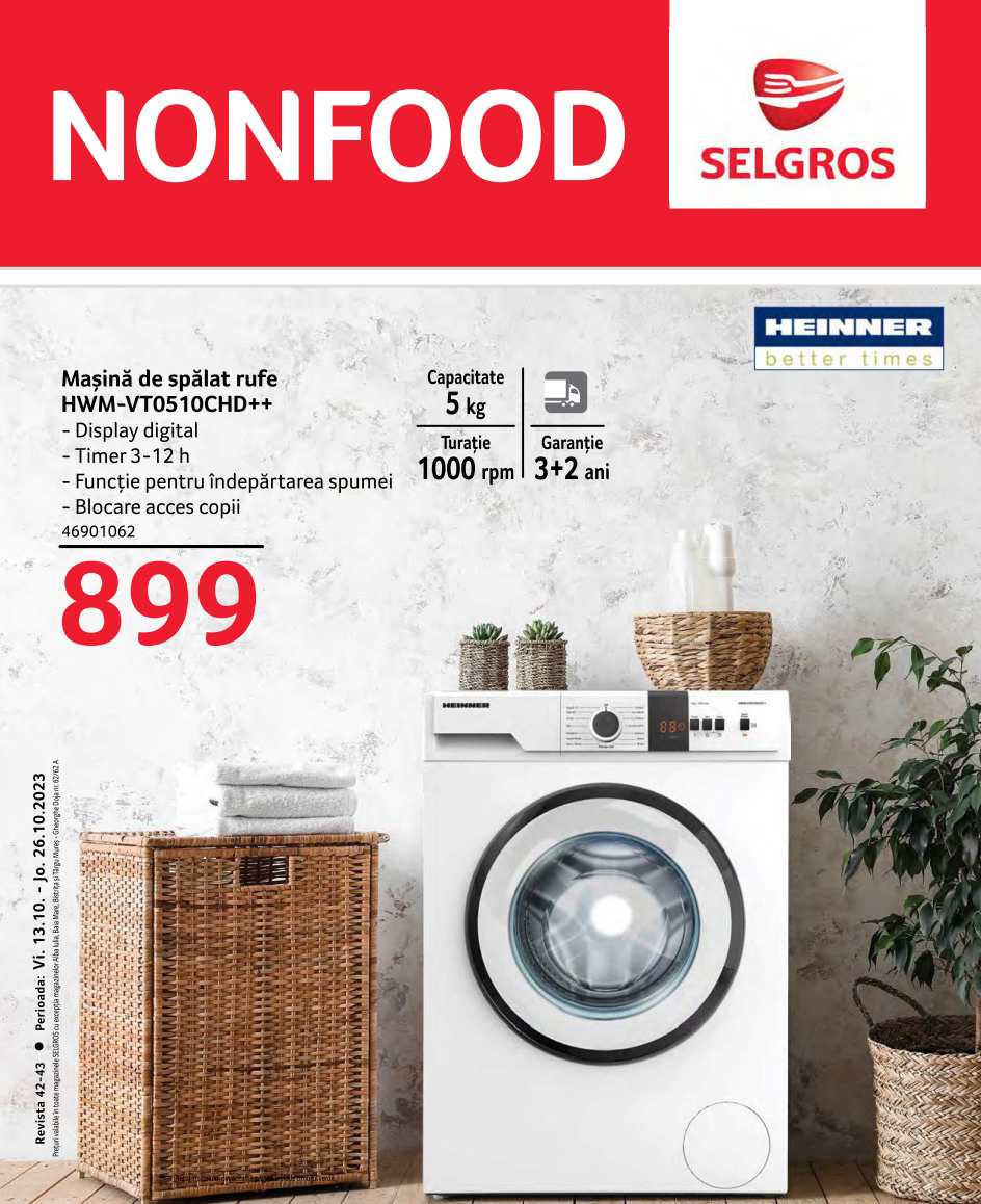 Catalog SELGROS 13 Octombrie 2023 - 26 Octombrie 2023 - Non Food