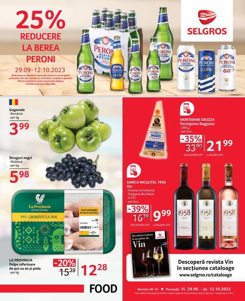 Catalog SELGROS 29 Septembrie 2023 - 12 Octombrie 2023 - Food
