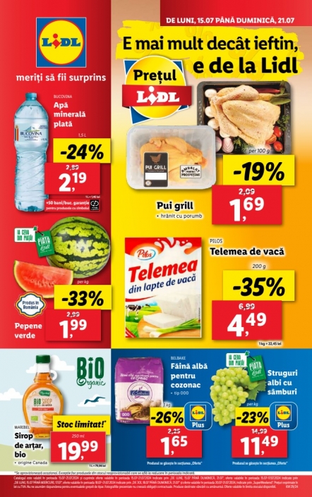 Catalog LIDL 15 Iulie 2024 - 21 Iulie 2024