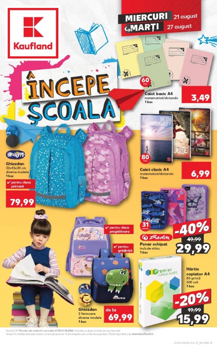 Catalog KAUFLAND 21 August 2024 - 27 August 2024 - Incepe Scoala