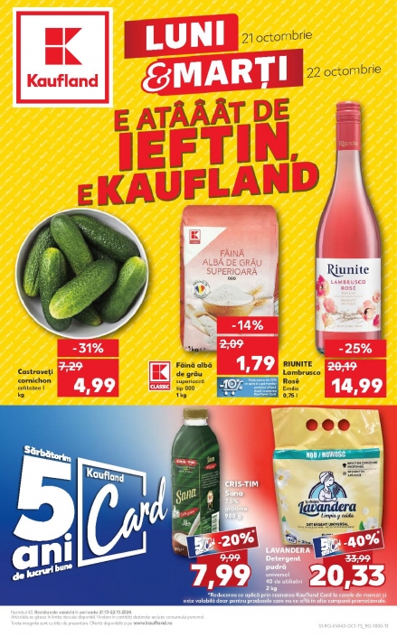 Catalog KAUFLAND 21 Octombrie 2024 - 22 Octombrie 2024