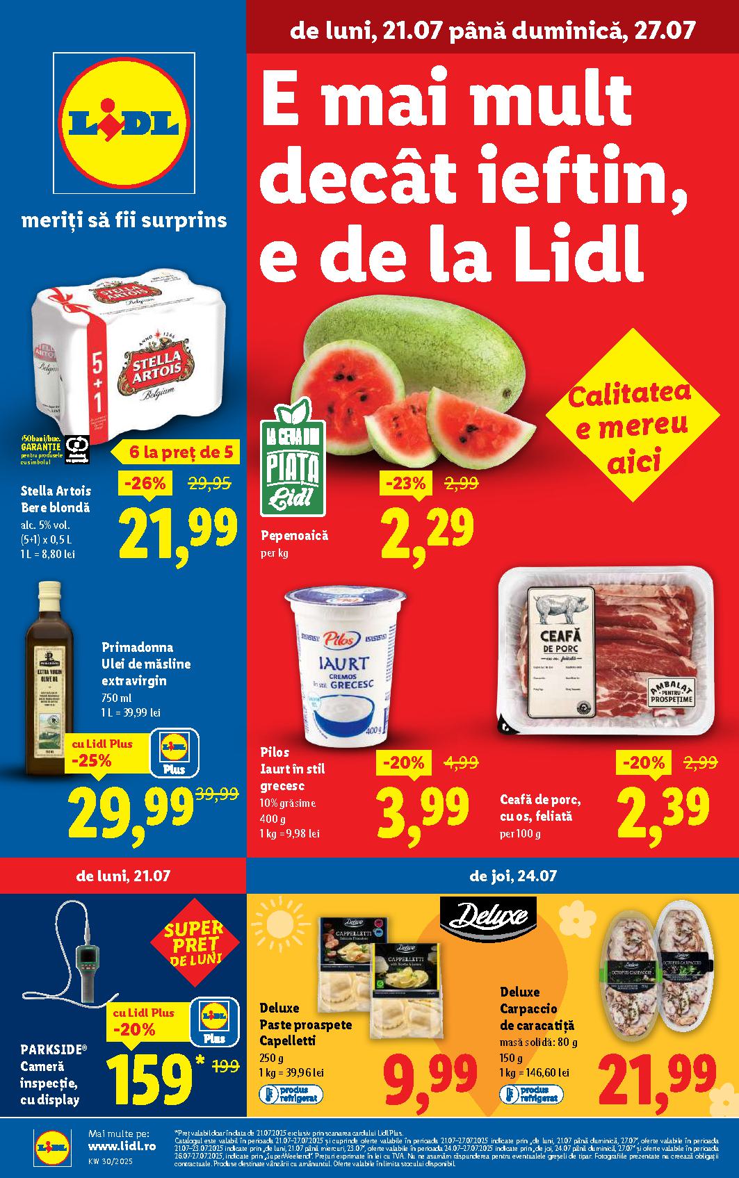 Catalog LIDL 21 Iulie 2025 - 27 Iulie 2025