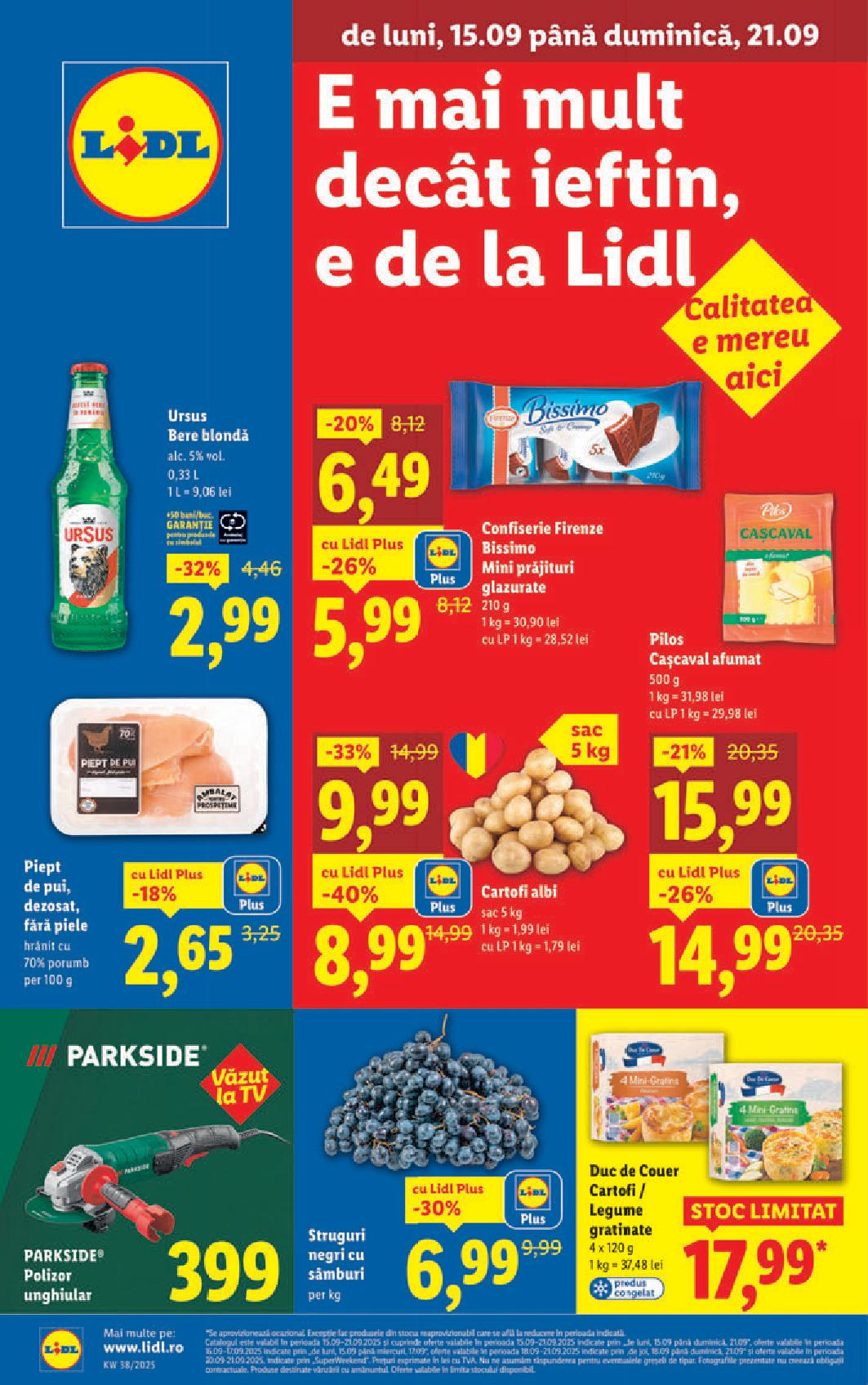 Catalog LIDL 15 Septembrie 2025 - 21 Septembrie 2025