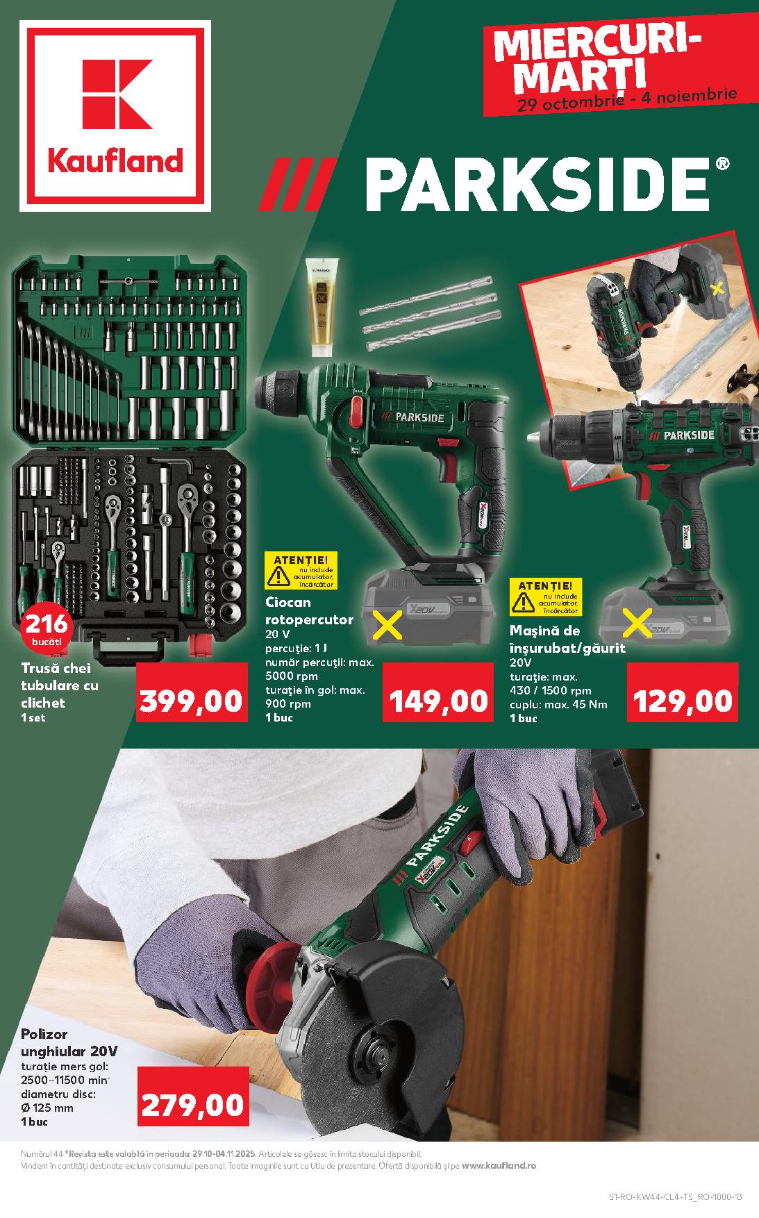 Catalog KAUFLAND Parkside - 29 Octombrie 2025 - 04 Noiembrie 2025