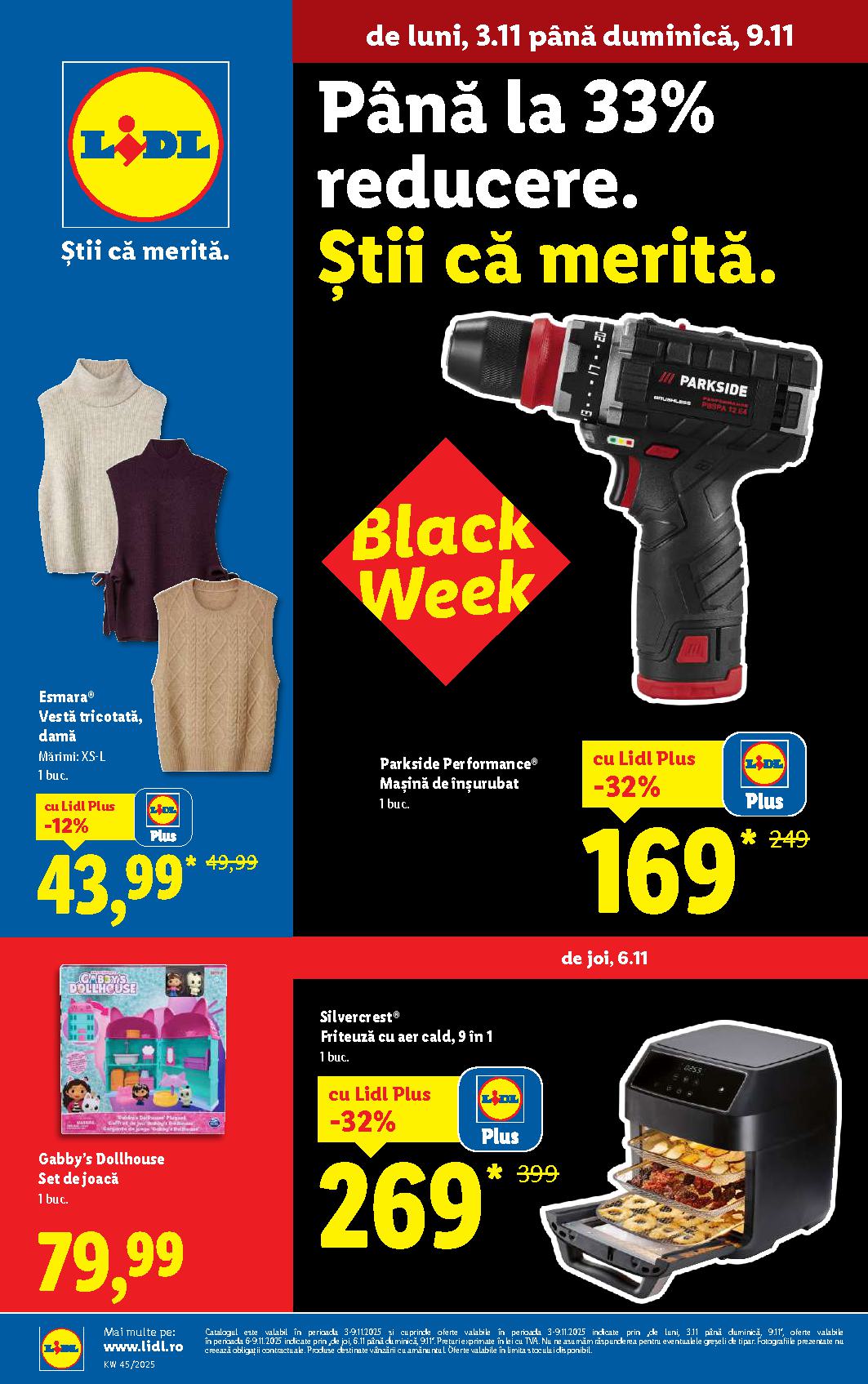 Catalog Lidl Black Week - 03.11.2025 - 09.11.2025